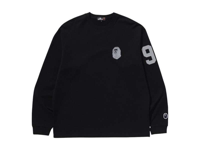 Pre-owned Bape Men's  Print I Long Sleeve Tee Shirt In Black