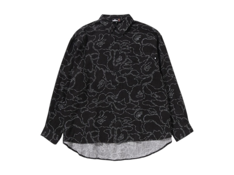 BAPE Printed Casual Shirt Black メンズ - SS25 - JP