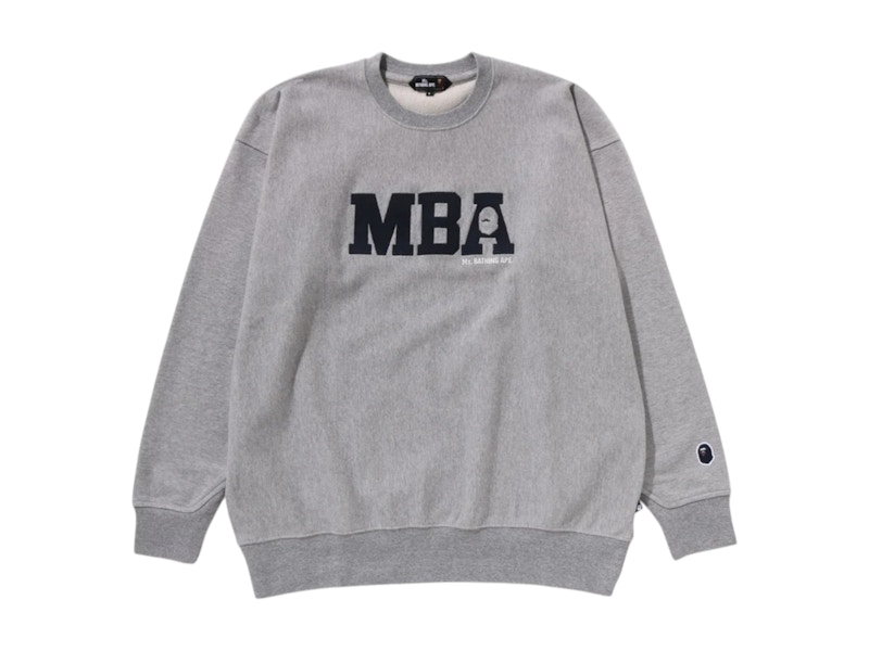 BAPE Pull Over Crewneck Sweatshirt Gray