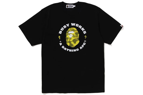 BAPE Radiation Camuflaje Busy Works Camiseta Negro