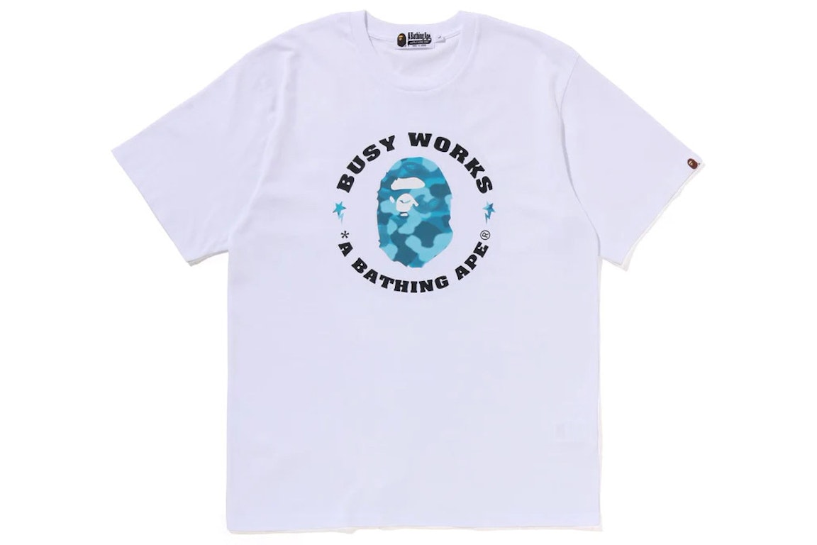 Pre-owned Bape Radiation Camo Busy Works Tee White