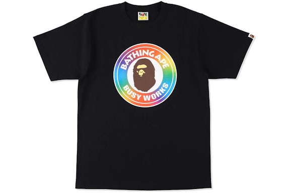 BAPE Rainbow Busy Works Tee Black