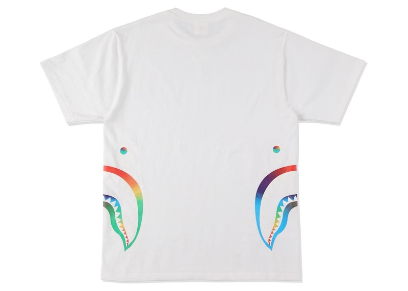 Bape rainbow best sale shark tee