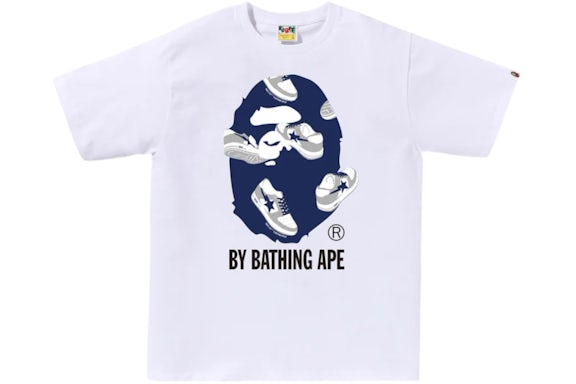 BAPE Random Sta By A Bathing Ape Bapec Tee Bianco