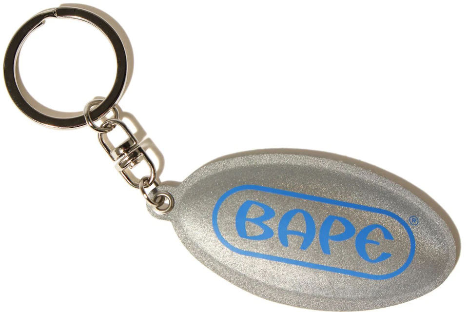 BAPE Reflective Keychain Silver