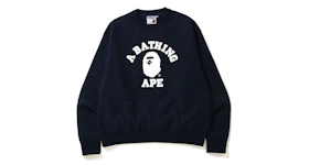 BAPE Relaxed Classic College Crewneck Navy