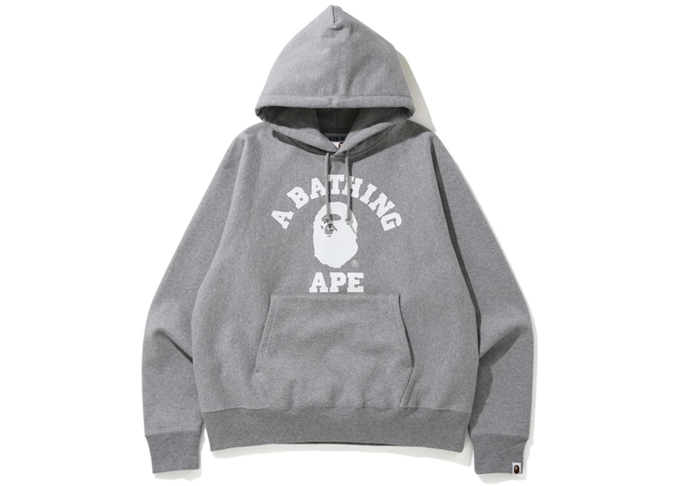BAPE Relaxed Classic College Pullover Hoodie Grey Men's - SS20 - US