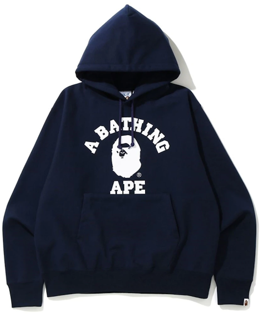 BAPE Relaxed Classic College Pullover Hoodie Navy Men's - SS20 - US