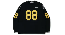 BAPE Relaxed Fit Football L/S Tee Black