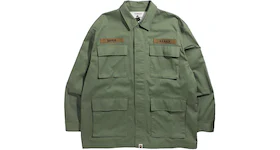 BAPE Relaxed Fit Military Shirt Olivedrab