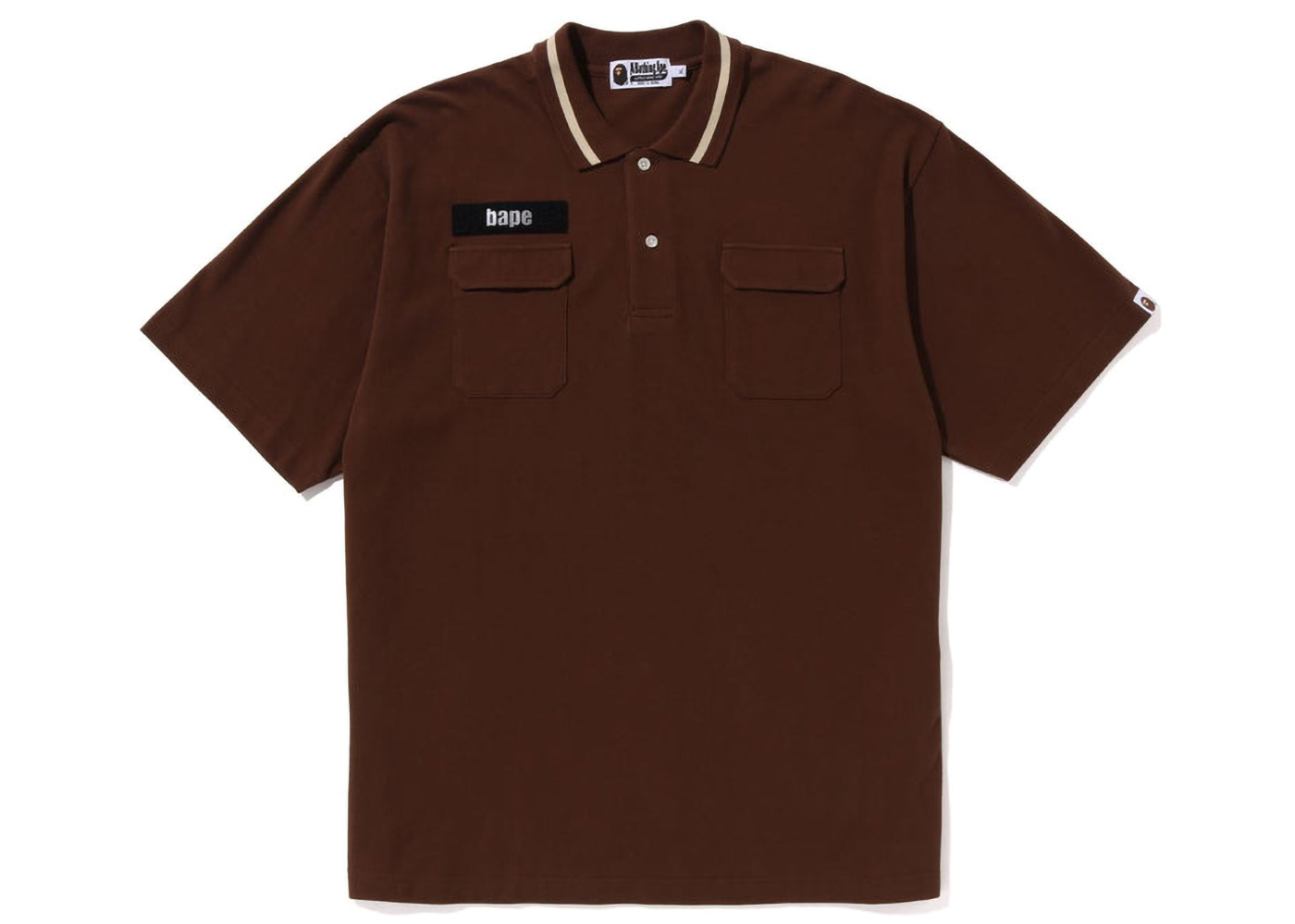 BAPE Relaxed Fit Polo Brown