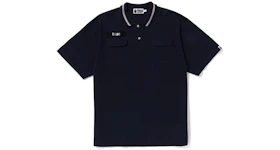 BAPE Relaxed Fit Polo Navy