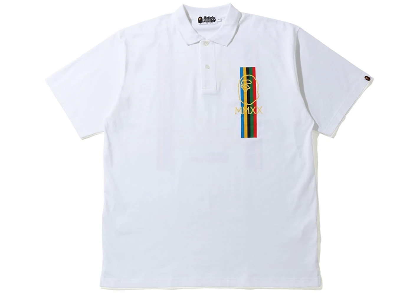 BAPE Relaxed Line Polo White Men's - SS20 - US