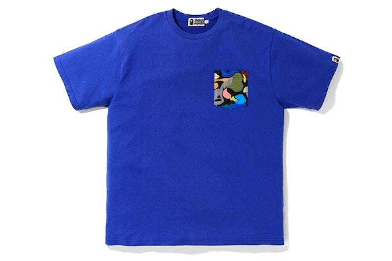 BAPE Relaxed Multi Camo Pocket Tee Blue Men's - SS19 - US