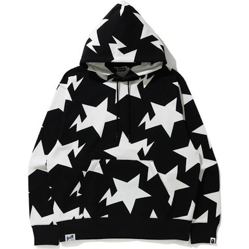 BAPE Relaxed STA Pattern Pullover Hoodie Black Men's - FW20 - US