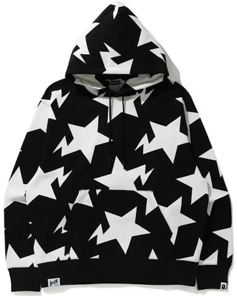 BAPE Relaxed STA Pattern Pullover Hoodie Black Men's - FW20 - US