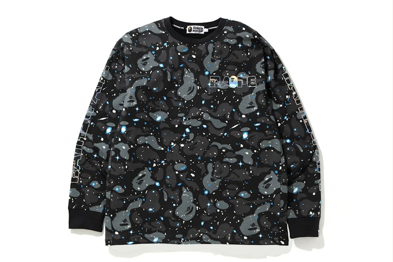 BAPE Relaxed Space Camo LT Tee Black Men's - SS20 - US