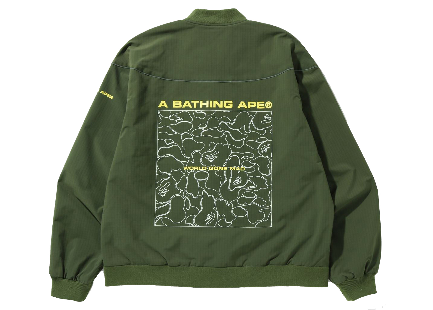 BAPE Rip Stop Loose Fit Jacket Olivedrab - FW21 Men's - US