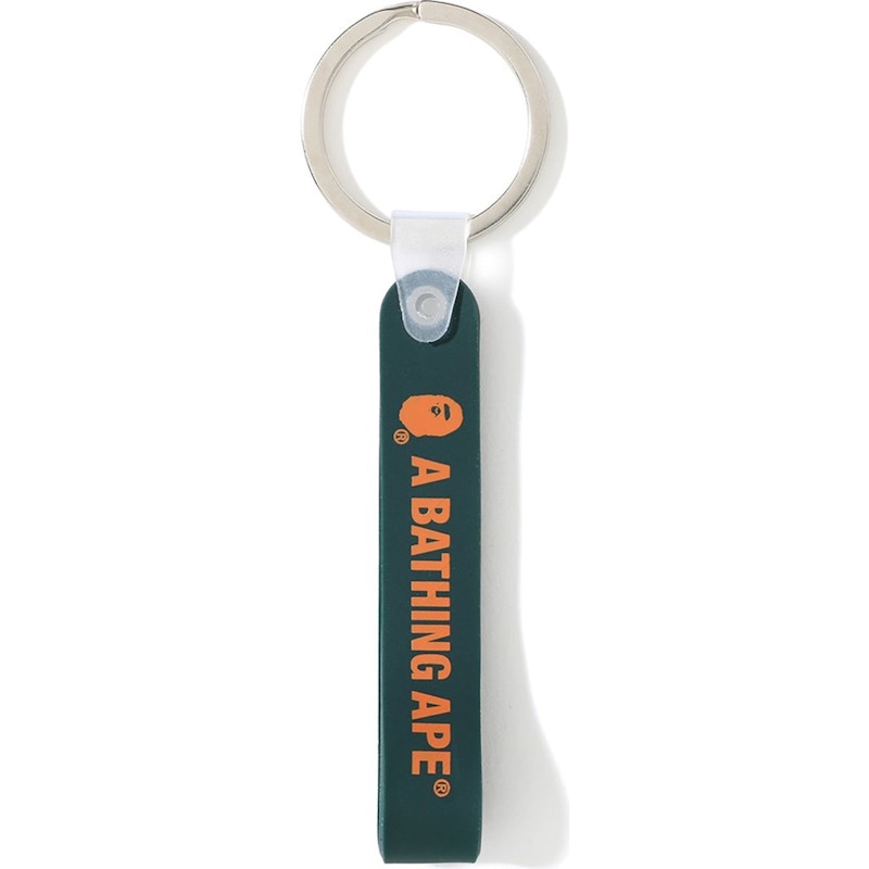 BAPE Rubber Loop Keychain Olive
