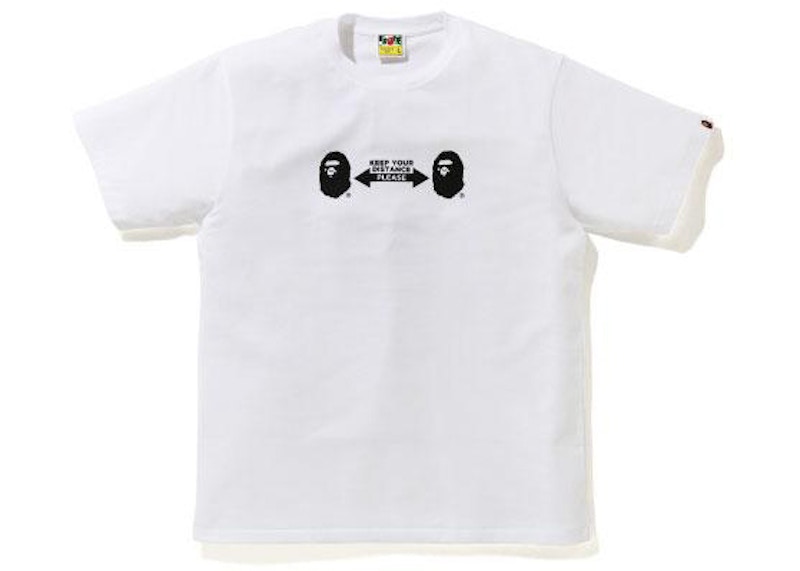 BAPE SOCIAL DISTANCE Ape Head Tee White Men's FW20 US