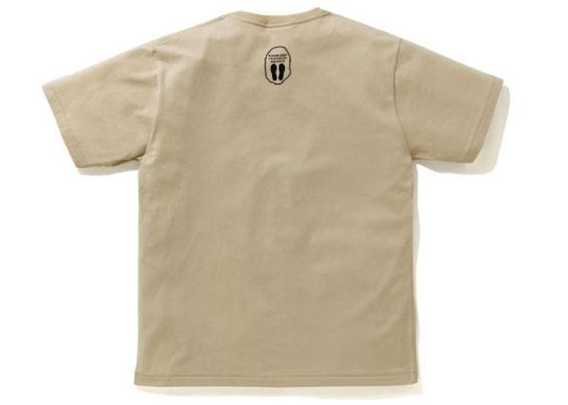 BAPE SOCIAL DISTANCE Shark Figure Tee Beige Men's FW20 US