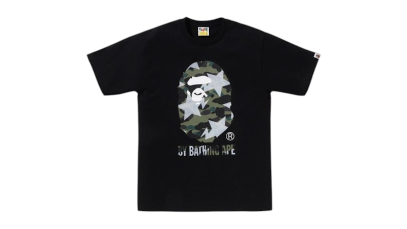 BAPE STA Over Print 1st Camo By Bathing Ape Tee Black/Green メンズ