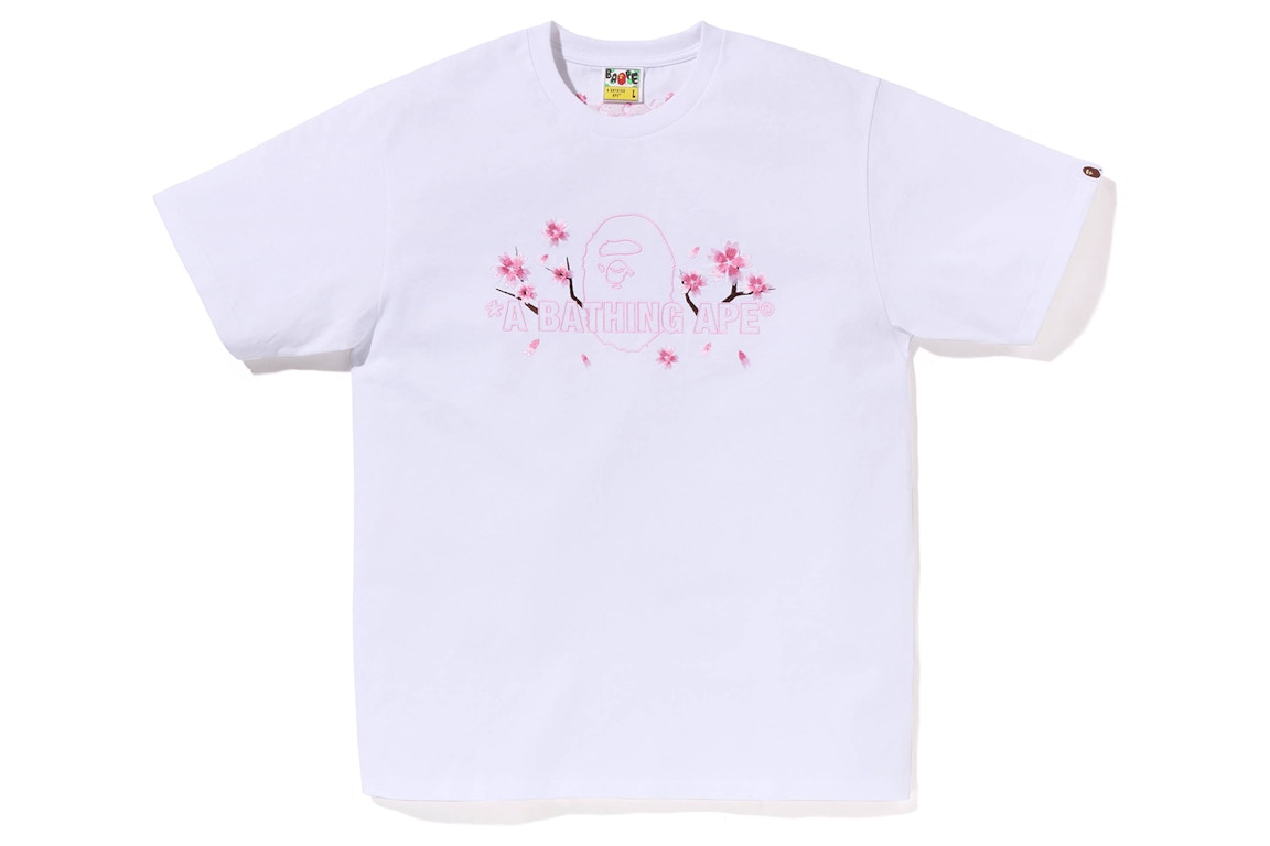 Click to view more detailed imagery on our partner's website Pre-owned Bape Sakura A Bathing Ape Tee (ss23) White