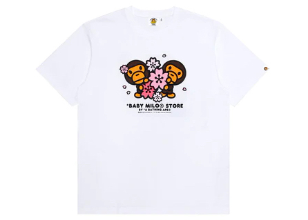 BAPE Sakura Baby Milo Tee White Men's - SS24 - US