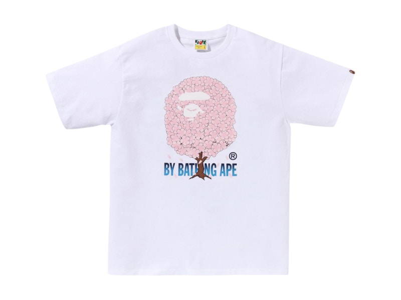 Pre-owned Bape Men's  Sakura By Bathing Ape I Tee Shirt In White