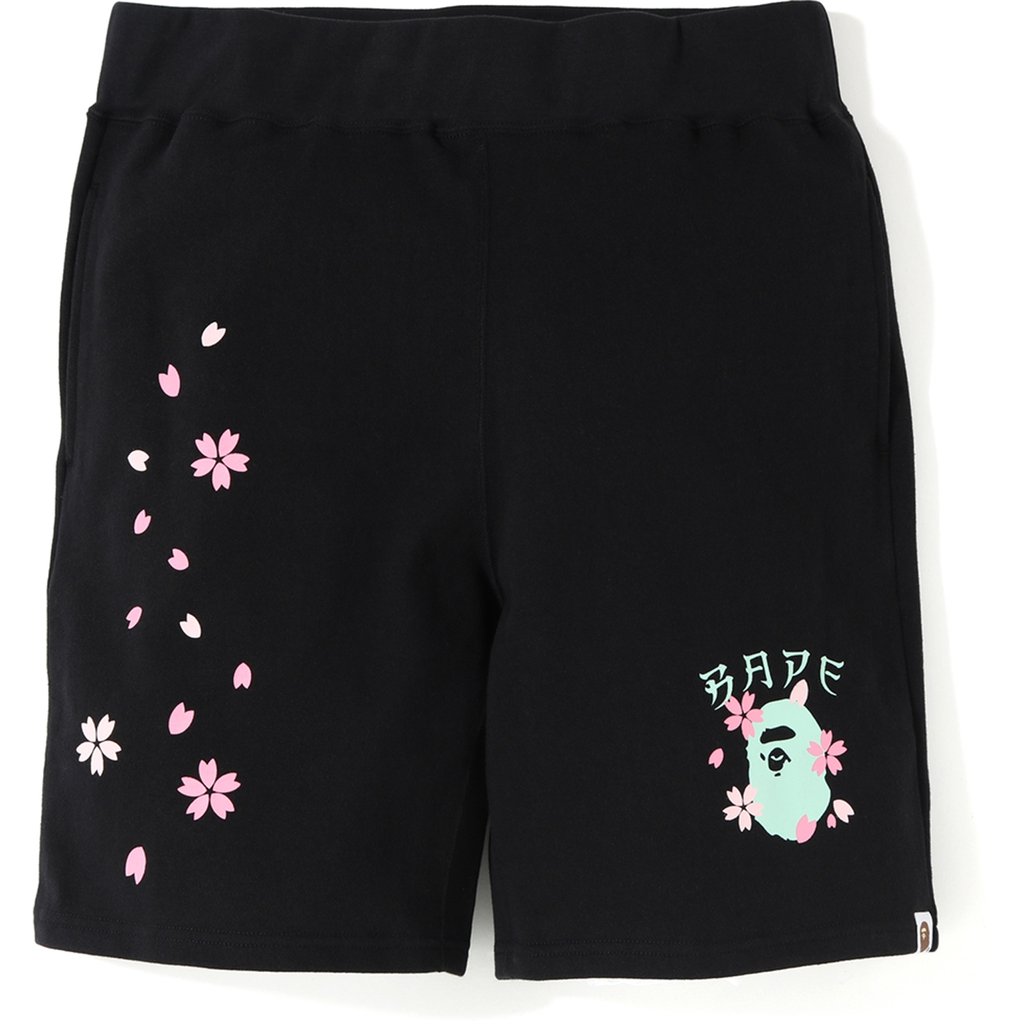 BAPE Sakura Sweat Shorts Black Men's - SS19 - US