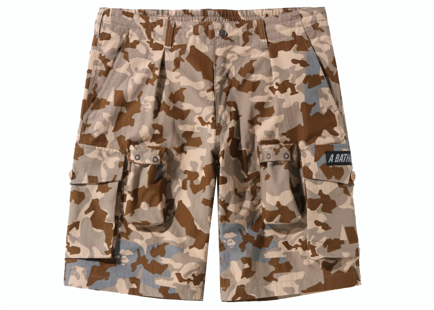 BAPE Sand Camo Multi Pocket Wide Fit Shorts Beige Men's - SS22 - US