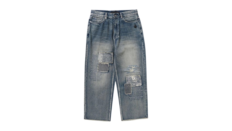 BAPE Sashiko Patchwork Jeans Blue