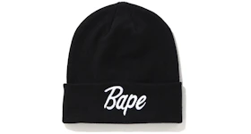 BAPE Script Knit Beanie Black