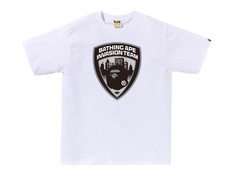 【A BATHING APE】SECURITY EMBLEM TEE 要在庫確認 BAPE Security Emblem Tee White Men's - US