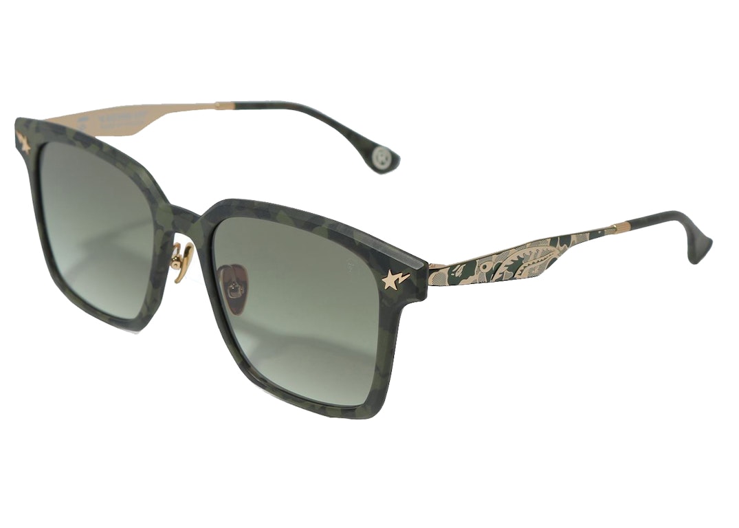 Pre-owned Bape Shark 1 Sunglasses Olivedrab