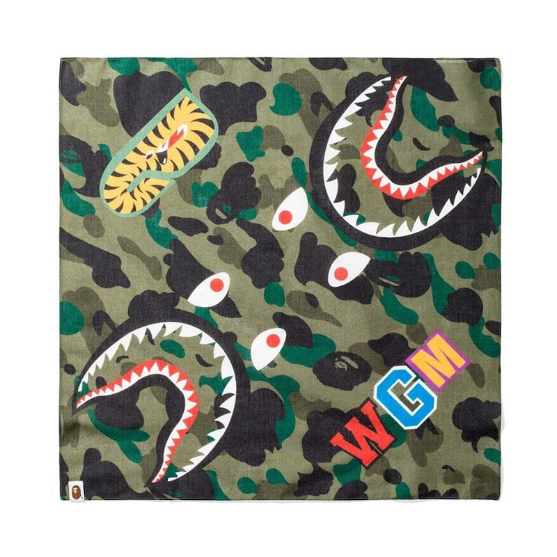 BAPE Shark Bandana Green - US