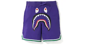 BAPE Shark Basketball Sweat Shorts Purple