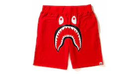 BAPE Shark Camo Back Pocket Sweat Shorts Red
