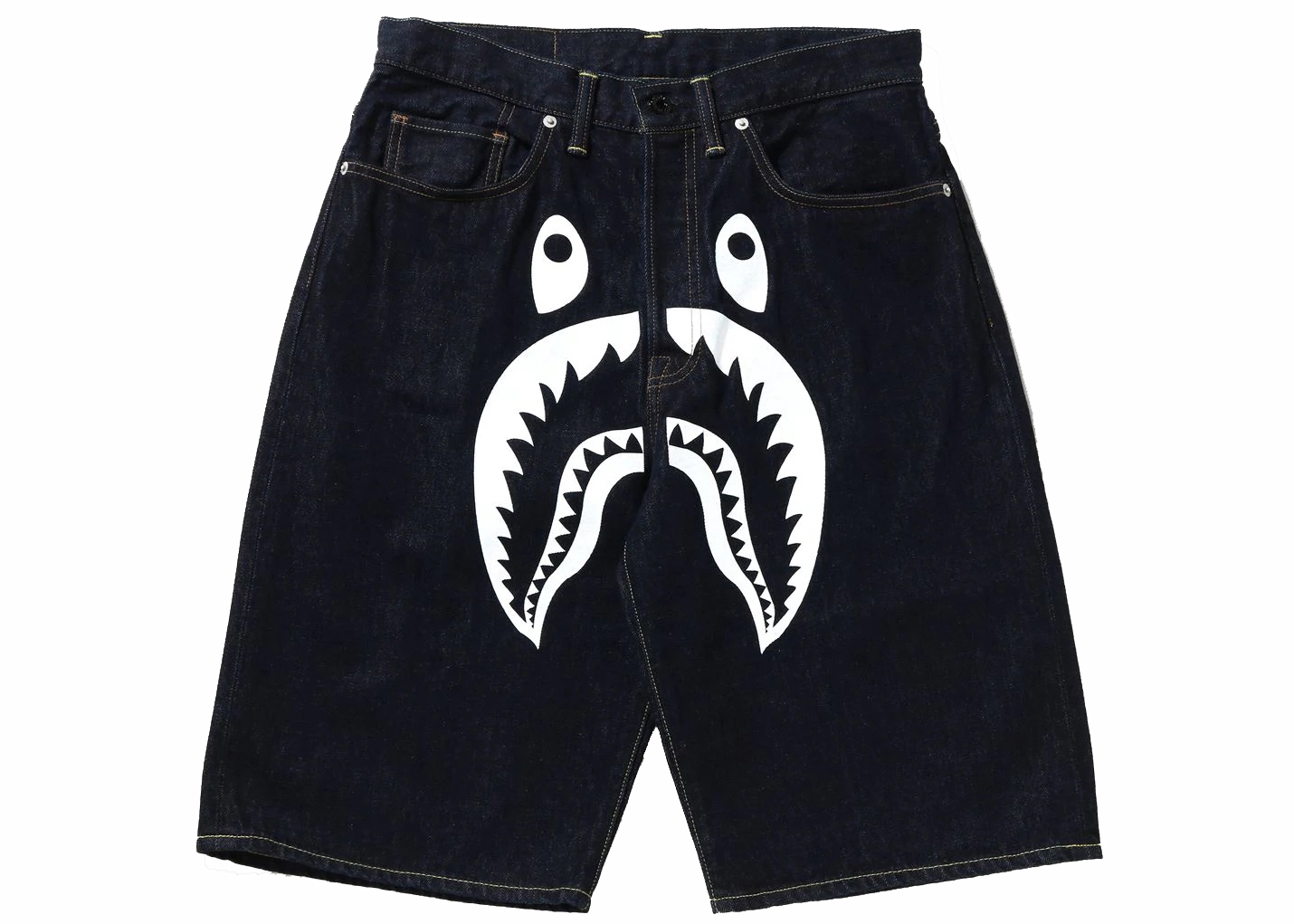 BAPE Shark Denim Shorts Indigo