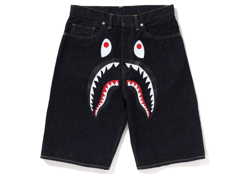 BAPE Shark Denim Shorts Indigo Men's - SS22 - US