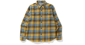 BAPE Shark Flannel Check Shirt (FW19) Yellow