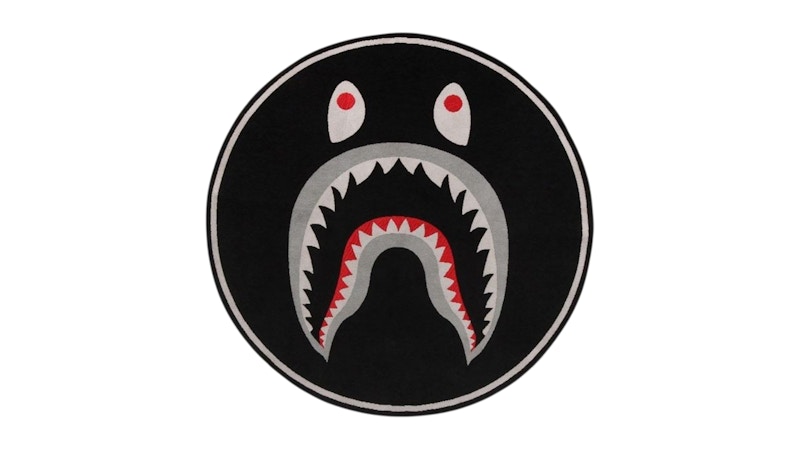 Pre-owned Bape Men's  Shark Floor Rug In Black