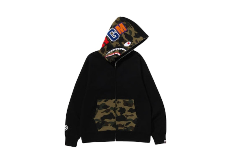 BAPE Shark Full Zip Hoodie Black Men's - FW25 - US