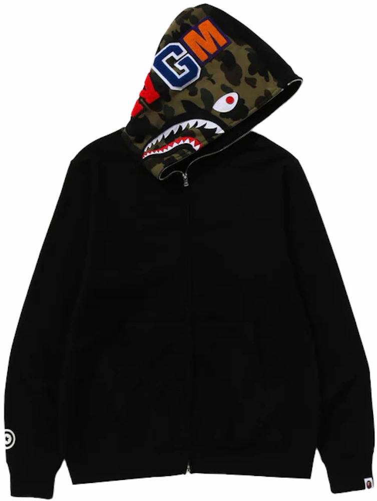 BAPE Shark Full-Zip Hoodie (FW23) Black Men's - FW23 - US