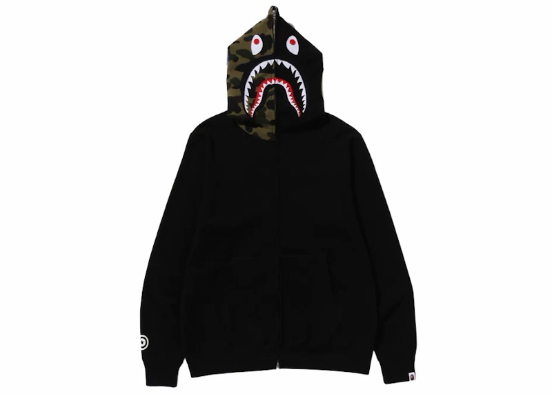 BAPE Shark Full-Zip Hoodie (FW23) Black Men's - FW23 - US