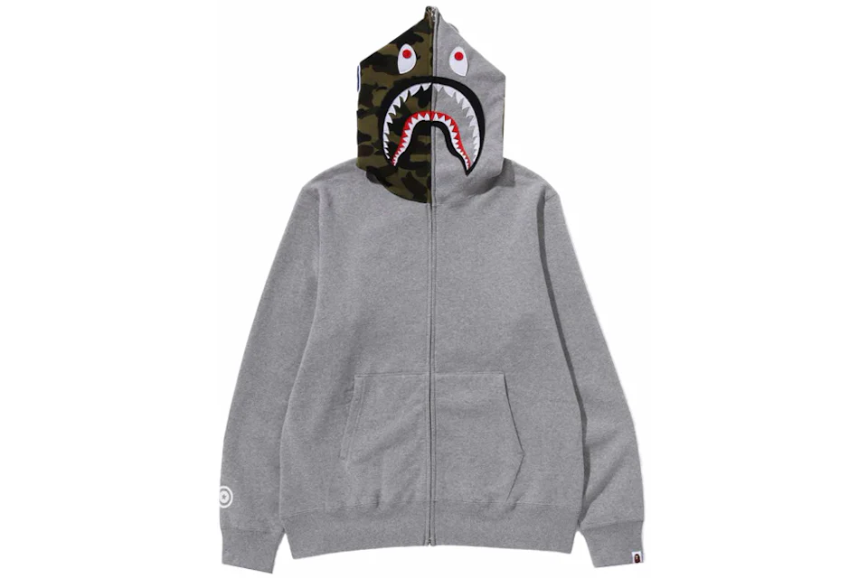 Bape hoodie shark grey Clearance