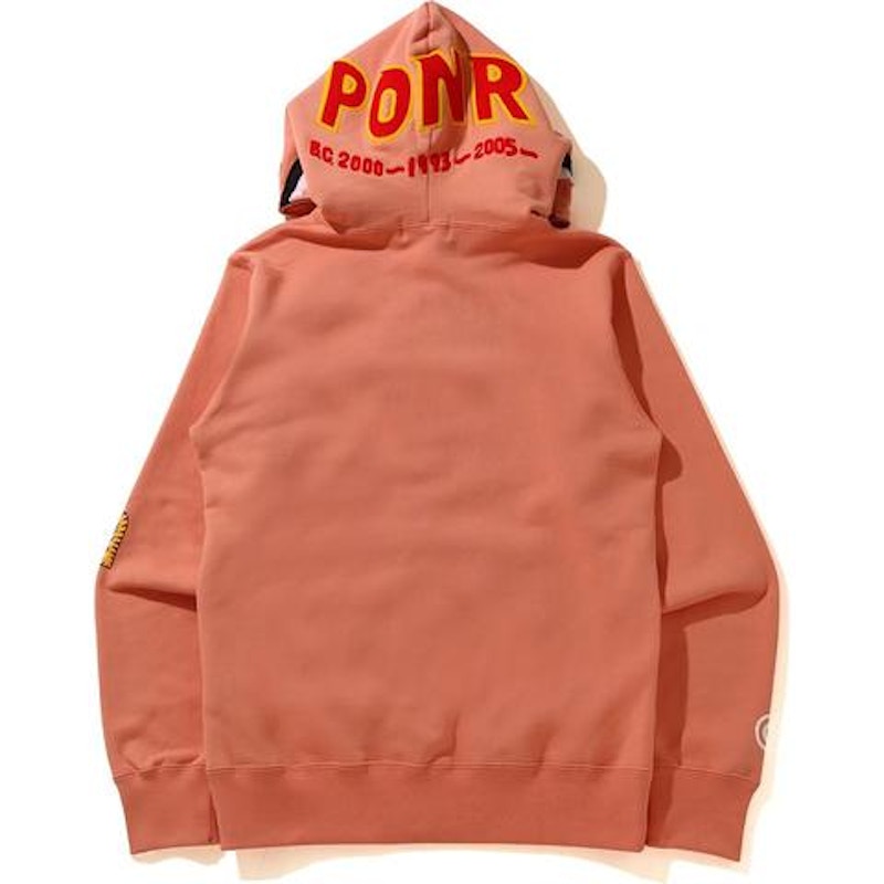 Orange bape hot sale shark hoodie