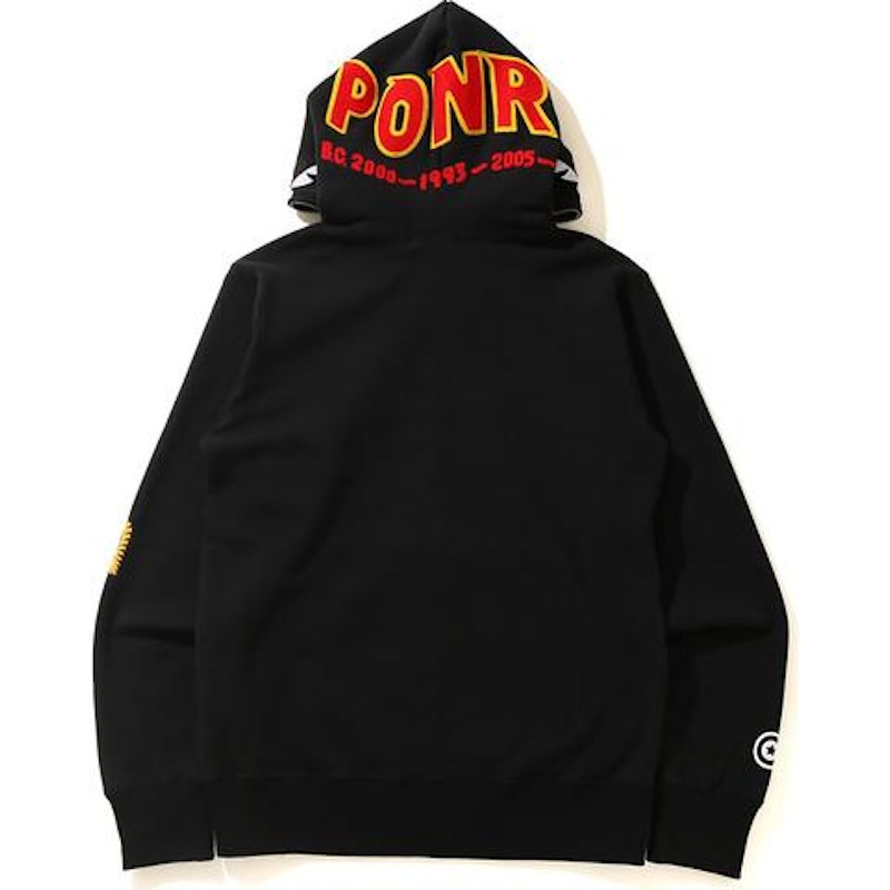 Bape ponr shark 2025 hoodie black