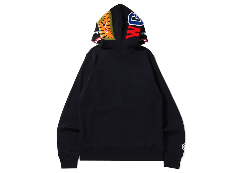 Bape x xo shark zip up store hoodie black