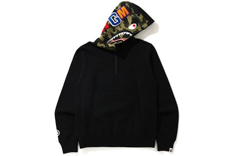 Half Bape Sweatshirts Bape Ape Hoodies Abc Camo Shark Half Zip